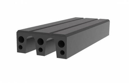 Blocs de défense M composites en caoutchouc avec couche supérieure en UHMWPE